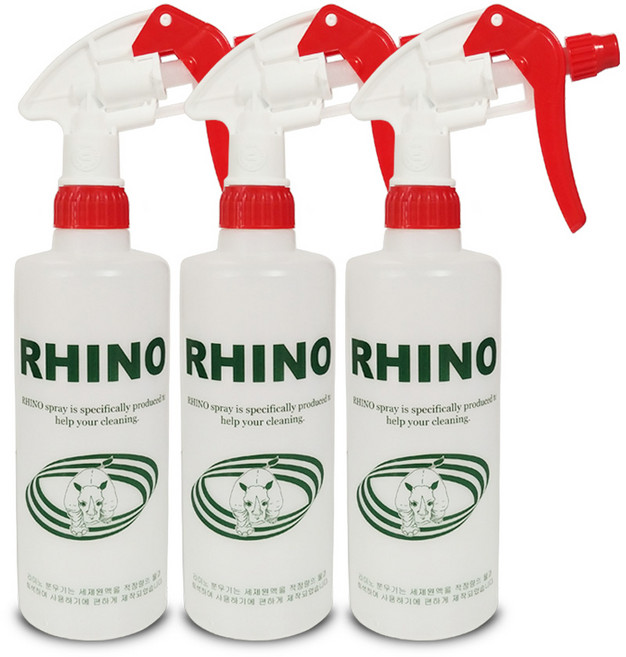 라이노 분무기 500ML 3개 물뿌리개 분무기스프레이, 혼합색상
