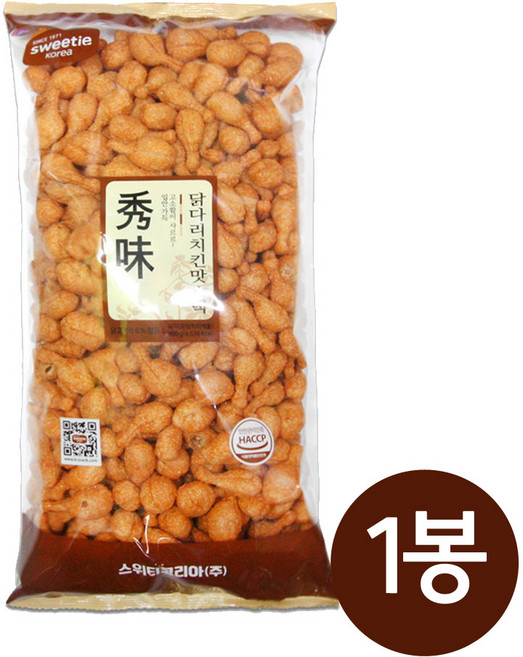 원하프닭다리치킨맛스넥900g스위트, 1개, 900g