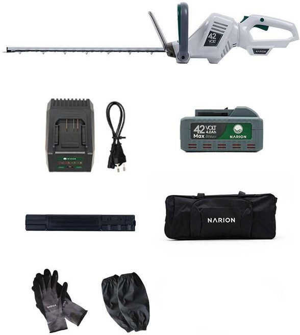 나리온 42V 충전 전정기 잔디깍기 헤지트리머, 1개