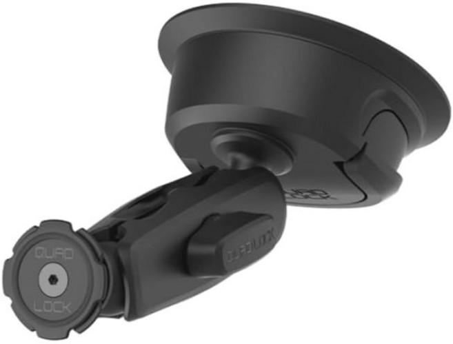 쿼드락 헤비 듀티 윈드실드대시 부착형 차량용 휴대폰 거치대, 블랙 [범용 도킹 어댑터 포함]