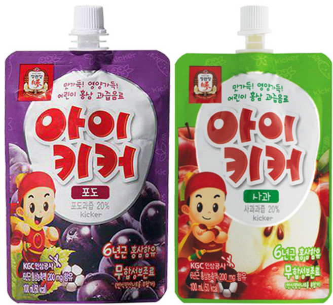 아이키커 정관장 30개 혼합, 1세트, 포도(2)+사과, 아이키커 포도20+사과10