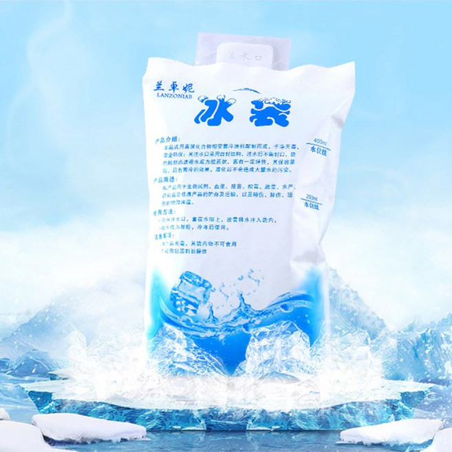 블루윙 휴대용 미니 젤 아이스팩 반제품 캠핑용 여행용 400ml, 1개, 1개