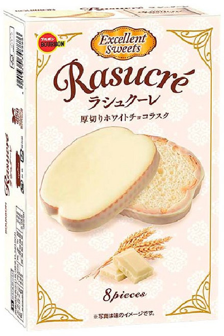 부르봉 라슈크레 화이트 초콜릿 러스크 쿠키 8개입, 1개