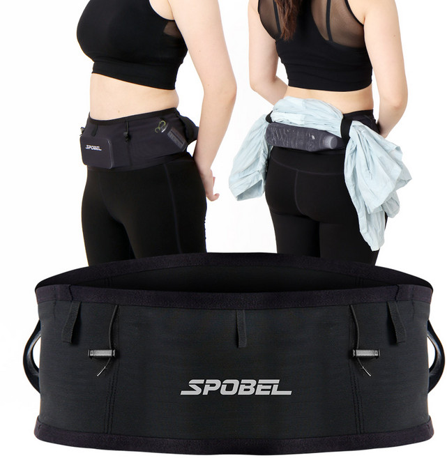 스포벨 런닝 러닝 스포츠 마라톤 플립 밸트 벨트 산책 달리기 헬스 등산 여행 야외 스마트폰 가방 힙색 허리색 백 러닝용품 SPOBEL, 1개