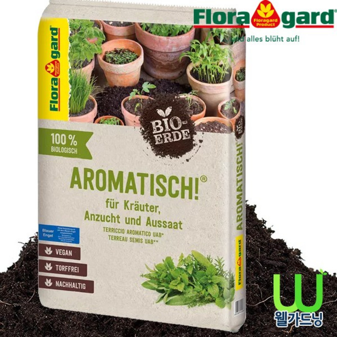 조이가든센터 독일 Floragard 플로라가드 오가닉 허브상토 - 10리터, 1개, 10L