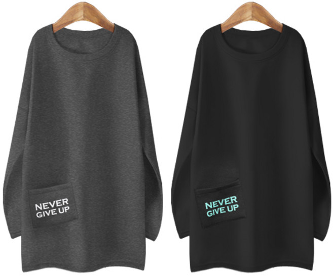 블론디 네버_100% 국내생산 기모롱티셔츠