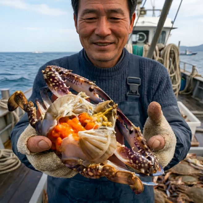 [당일조업] 연평도 알배기 활 암꽃게 4~6미, 1개, 1kg