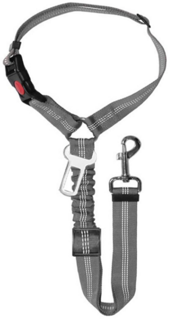 허그마이펫 강아지 안전벨트 차량용 충격흡수, 1개, 그레이