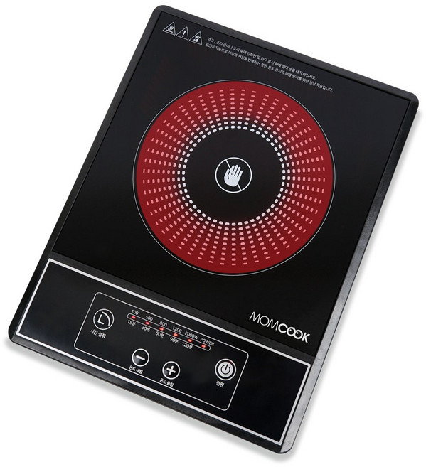 맘쿡 하이라이트 1구 전기레인지 순간가열 전기쿡탑 전기렌지, 프리스탠딩, 블랙