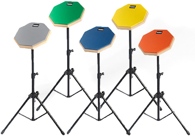 데일리쇼핑 8인치 무소음 연습용 드럼패드세트 드럼스틱증정 난타 입문용 취미 드럼연습, 오렌지, 1세트