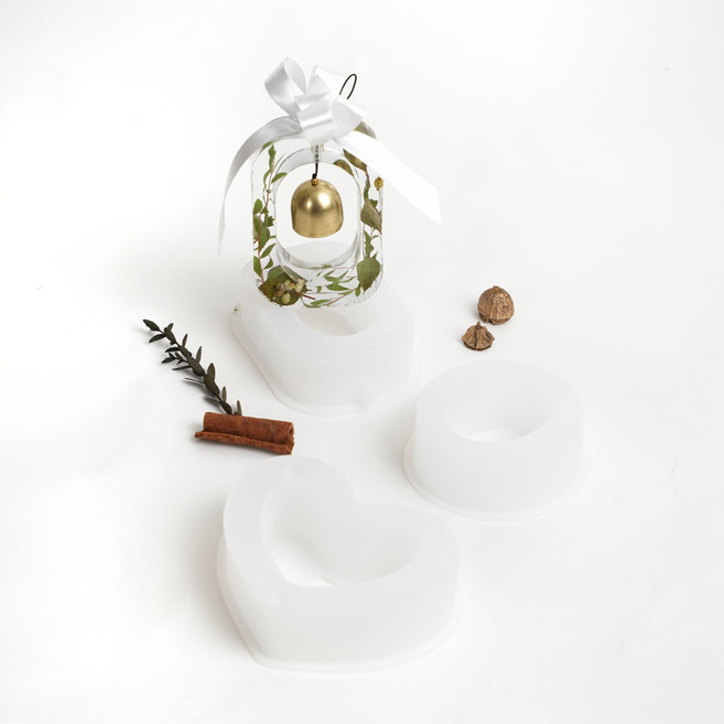 레진 공예 실리콘 몰드 도어벨 차임벨, 하트, 1개