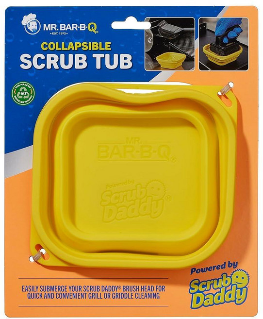 Mr. Bar-B-Q Scrub Daddy 구동 접이식 스크럽 욕조, Mr. Bar-B-Q Scrub DAD 대드dy 구동