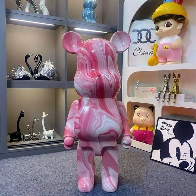 리틀보트 오브제 베어브릭 세라믹 저금통 장식품, 핑크사탕#22