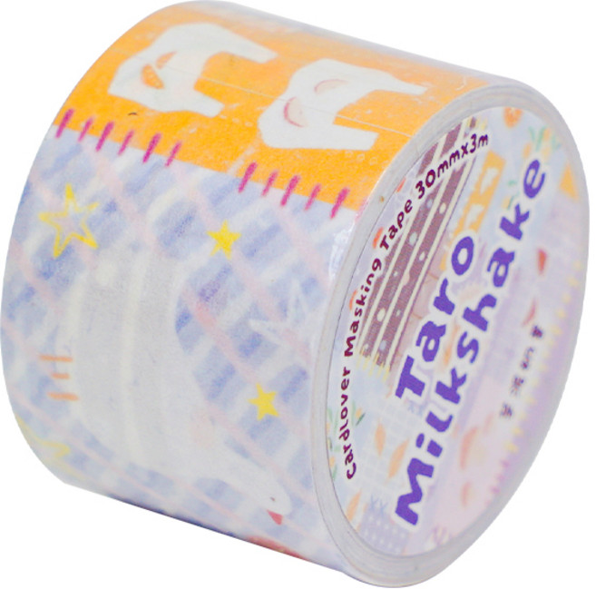 디어플레이스 패치워크 마스킹테이프 다꾸 스티커 30mm x 3m, 1개, 3 타로 밀크쉐이크