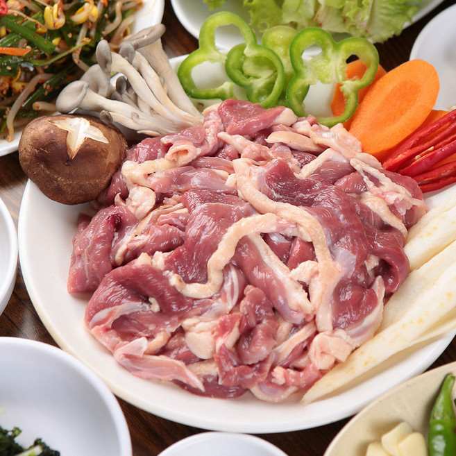 국내산 무항생제 오리로스 1등급 생오리고기 신선오리정육 슬라이스, 1kg, 4개