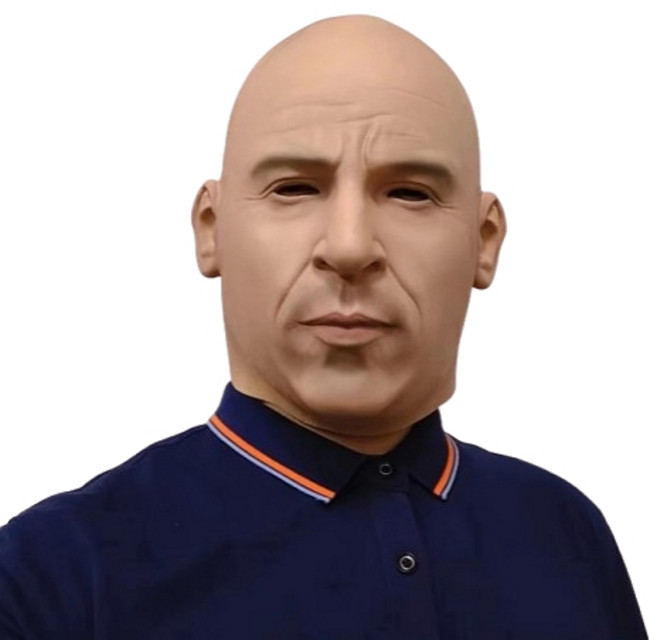 대머리 가면 민머리 코스프레 파티 소품, 1개