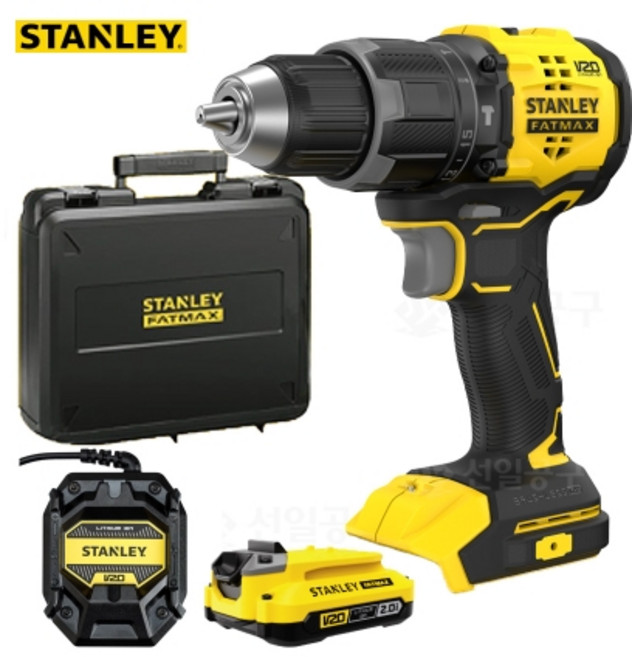 스탠리 충전 햄머 해머 드릴 SBD716D1K 20V 2.0Ah 배터리1개 BL