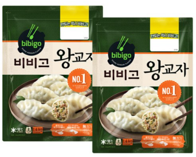 비비고 왕교자 찐만두 가용비 1.4KG x2, 2개
