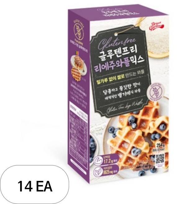 브레드가든 글루텐프리 리에주와플 믹스, 254g, 14개