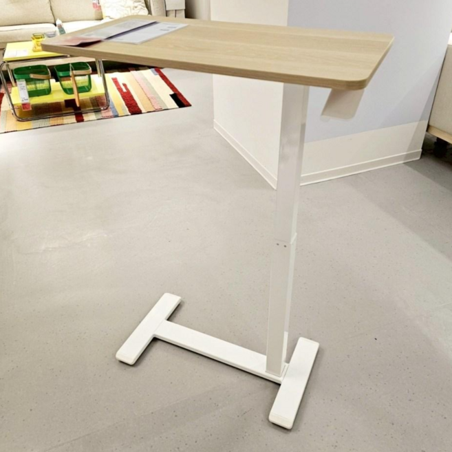 IKEA代購 BOLLSIDAN 升降桌 筆記型電腦桌 筆電桌 升降式邊桌 懶人桌 電腦桌 移動式桌子 床邊桌, 樺木色 BOLLSIDAN 升降桌 筆記型電腦桌