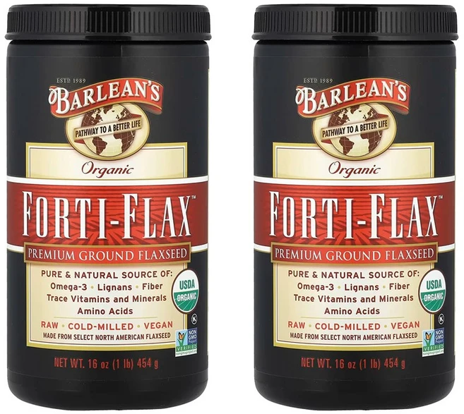Barleans 유기농 Forti-Flax 아마씨 가루 454g 2개 - 쿠팡