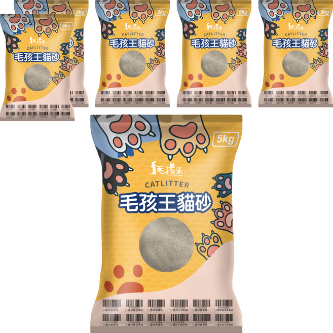 Pet Feed Shop 毛孩王 細貓砂, 檸檬味, 5kg, 6袋