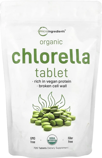 Micro Ingredients 유기농 클로렐라 정제 3g 720정(1정당 0.5g), MicroIngredients유기농클로렐라정제3g720, 1개, 720정 - 쿠팡