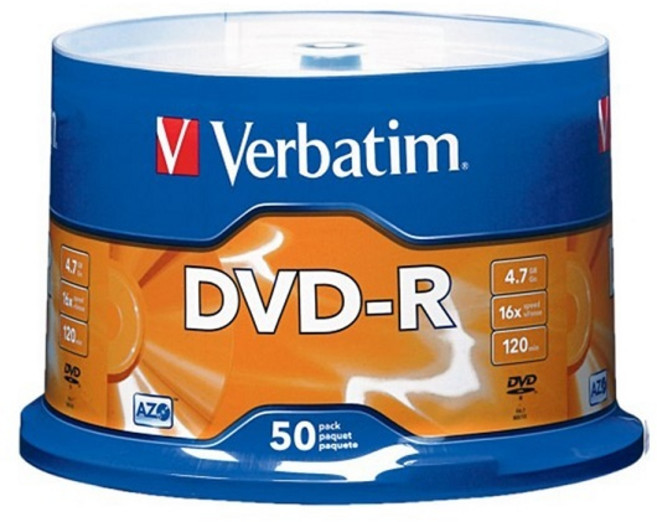 [버바팀] DVD-R 16배속 4.7GB [케익통/50매], 1개