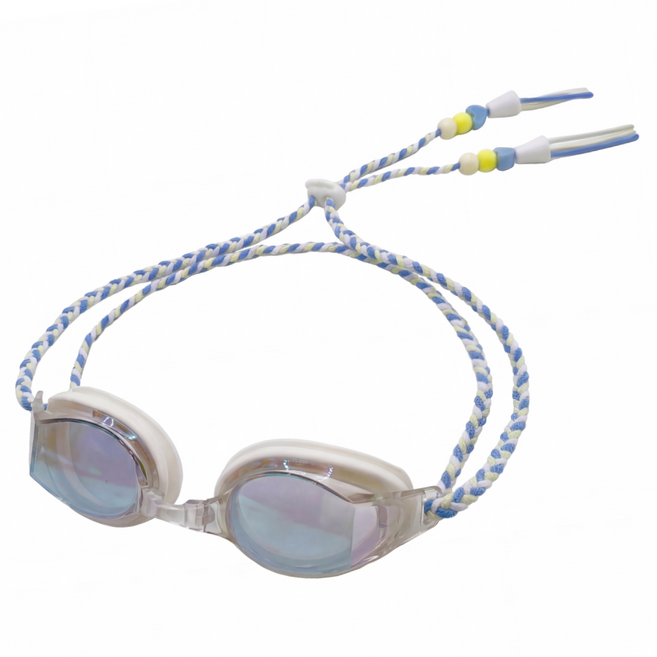 오스위밍 수제 수경끈 수경 스트랩 수끈 3줄, 1개, 3줄폼폼-06