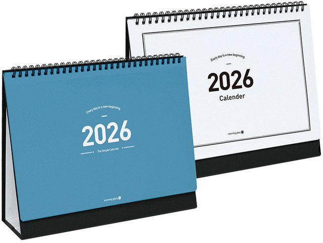 모닝글로리 2026년 스탠딩 캘린더25, 1개, 블루