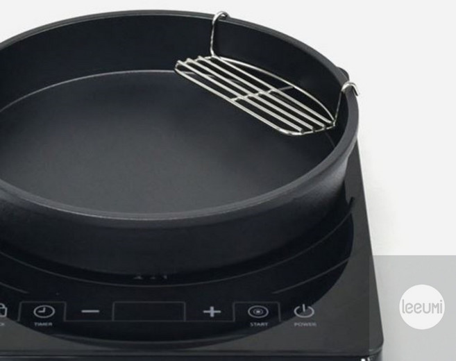 리우미 무쇠 등심팬용 스텐 고기받침 석쇠 선반 주물팬