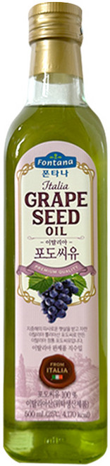 폰타나 이탈리아 포도씨유 도리카, 500ml, 2개