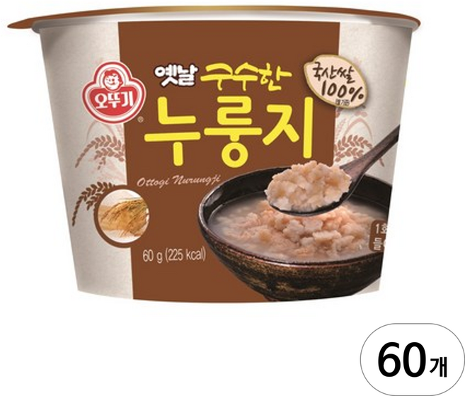 오뚜기 옛날 구수한 누룽지 60g, 60개