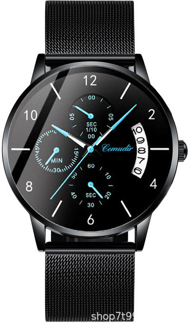 퍼퍼민타 남성 야광 빅사이즈 방수 손목시계