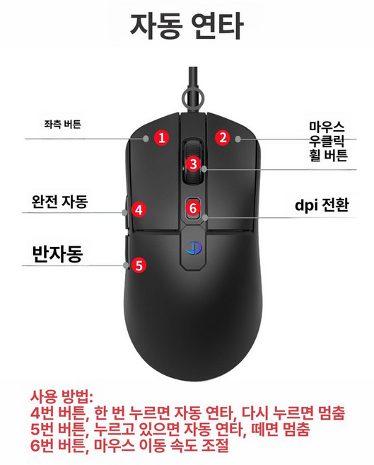 오토 마우스 매크로 자동클릭 게임 사무용 좌우키 연속 클릭, G502 기타 게임 연속, 기본 모델명/품번