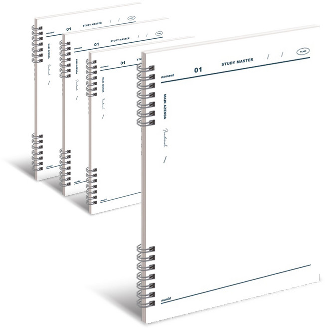 뮤니드 It spring 무지 연습장, 화이트, 4개