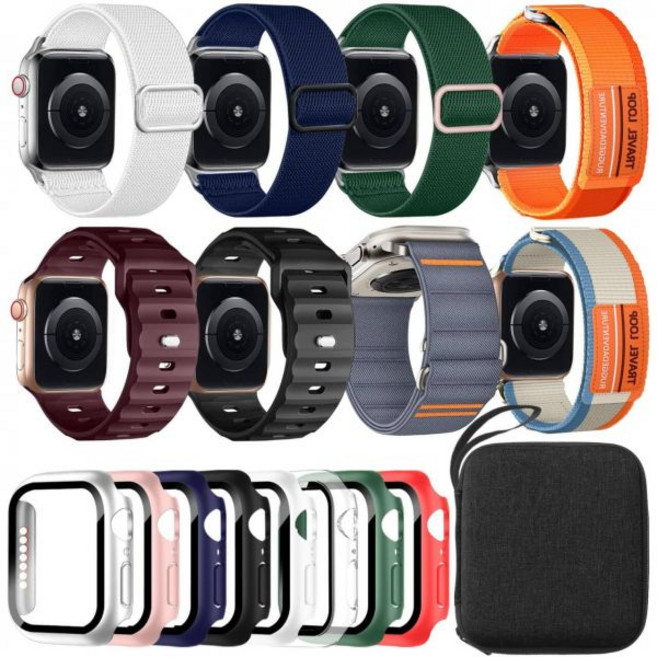 애플워치 스마트워치 스포츠 피트니스트래커 Apple Watch 울트라 3/2/1 49mm 시리즈 11/10 46mm 9/8/7 45mm SE3/SE2/SE/6/5/4 44mm, 8 color, 46mm (Series 11/10)