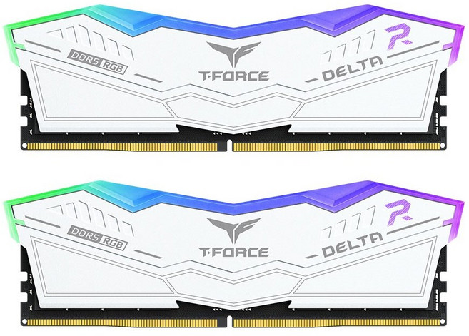 T-FORCE DELTA RGB DDR5 記憶體, 1套, CL30 白