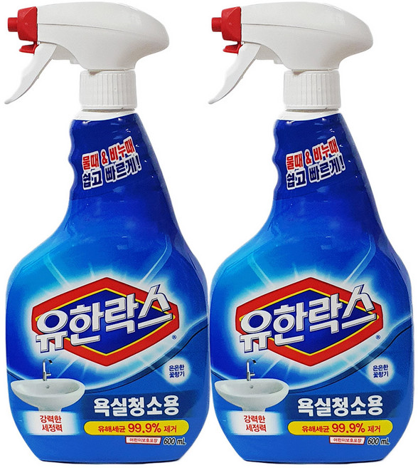 유한락스 욕실청소용 600ml+600ml, 600ml, 1개
