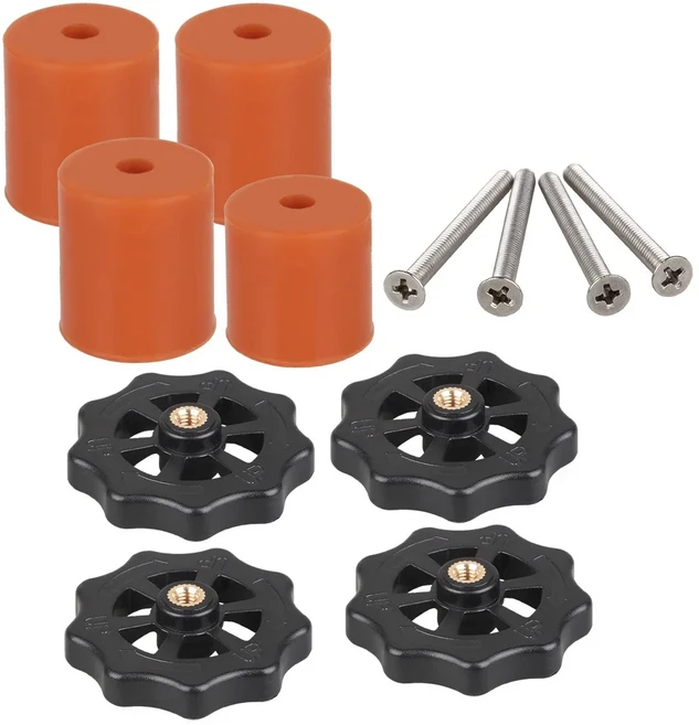 3D 프린터 부품 가열 침대 스프링 레벨링 키트 조정 + CR-10 Ender 핫베드 용 나사, 02 Brown Silicone Kit
