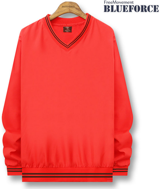 블루포스 퍼버린 브이넥 맨투맨 오버핏 남자 긴팔 티셔츠 남성 빅사이즈 운동복 가을 단체티 커플티 츄리닝