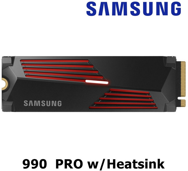 삼성전자 990 PRO PCIe 4.0 M.2 2280 NVMe SSD (관부가세포함_미국정품), 방열판있음, 4TB