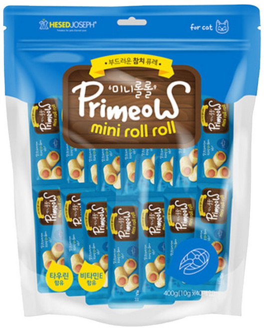 프리미요 고양이 미니롤롤 소세지 퓨레 40p, 참치, 400g, 1개