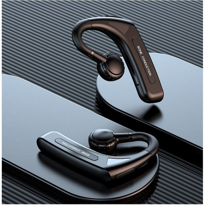 골전도보청기 음성 헤드폰 노인용 고출력 골전도이어폰 증폭, 정품, E. 블랙(양쪽귀)+충전기, 1개