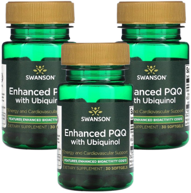 스완슨 유비퀴놀 PQQ 피큐큐 코큐텐 50mg 30캡슐 3개, 30정