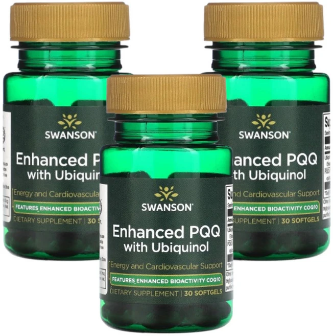 스완슨 유비퀴놀 PQQ 피큐큐 코큐텐 50mg 30캡슐 3개, 30정 - 쿠팡
