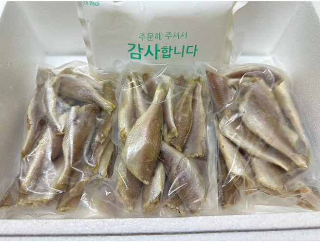 목포 국내산 반건조 두절참조기, 1개, 1kg/24-30마리(500g씩 개별포장)