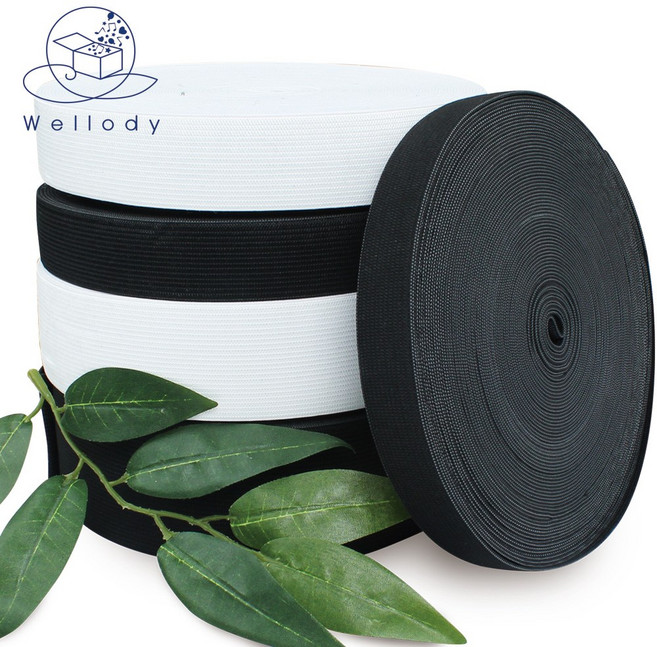 이중직 고무밴드 바지고무 허리고무밴드, 1, 1개, 이중직 고무50mm-블랙(1m)