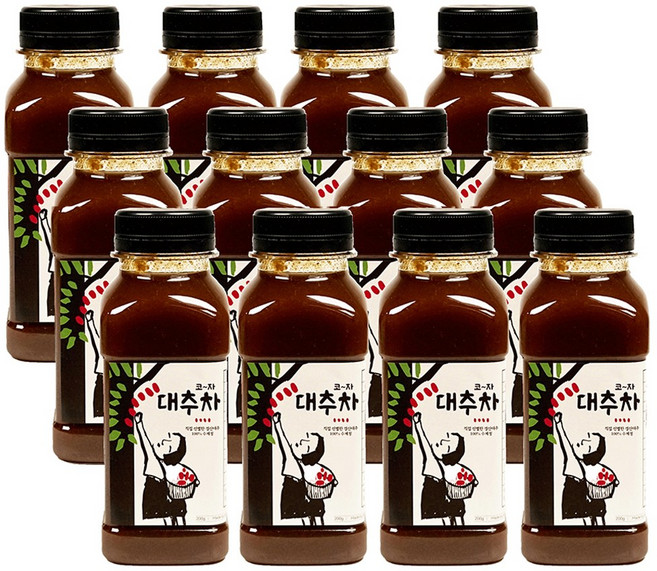 경산 대추밭 둘째딸 걸쭉한 수제 대추차 전통차 허밍테이블 코자대추차 경산대추, 1개입, 12개, 200g