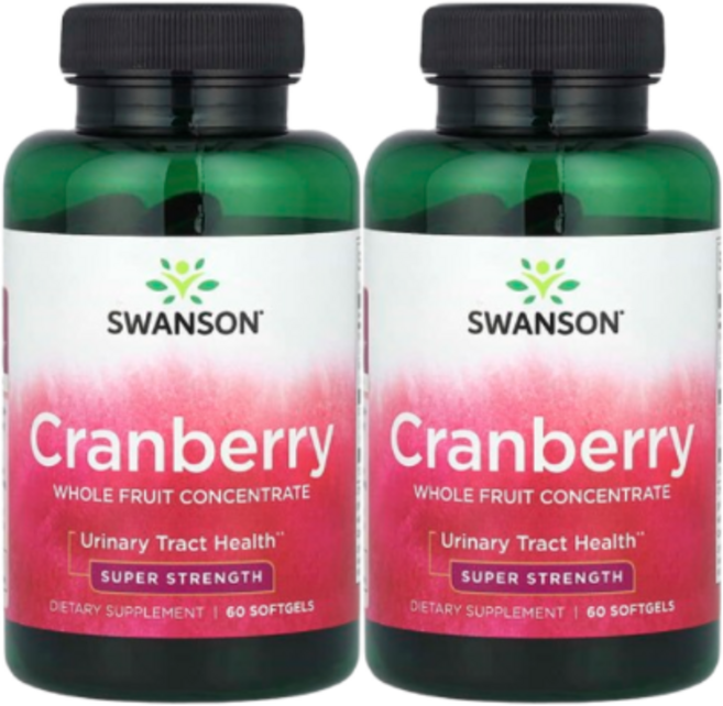 미국 Swanson 크랜베리 영양제 고함량 420mg 60캡슐 x 2통, 60정, 2개